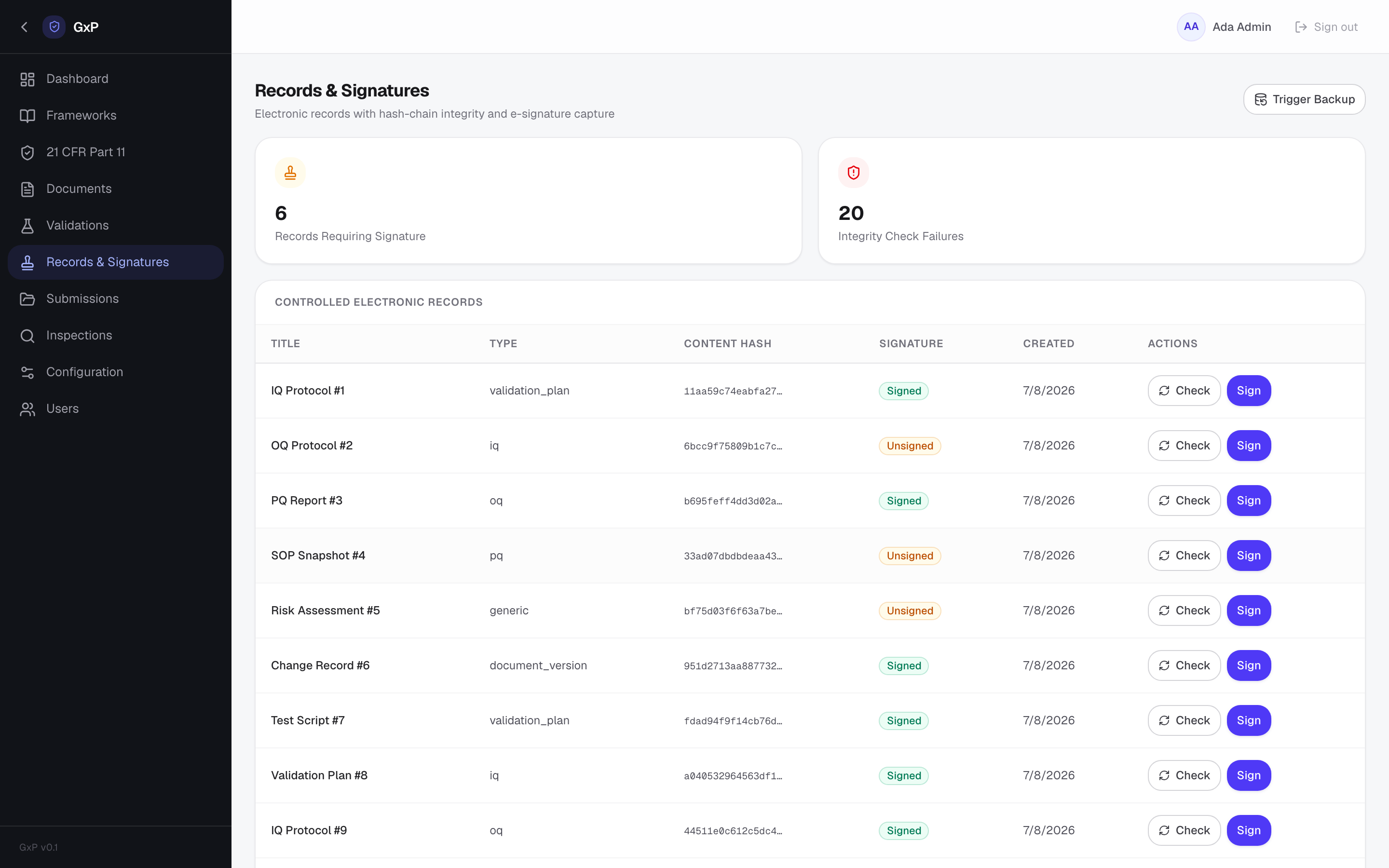 GxP Compliance — Records